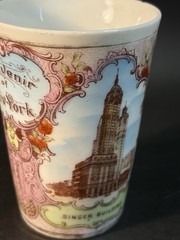 Antique 1900’s “Souvenir Of New York” Victoria Austria Porcelain Tumbler-Chip