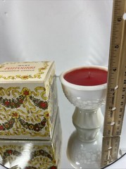 Vintage Avon Potpourri Holiday Fragrance Candle New Old Stock Milk Glass Rare