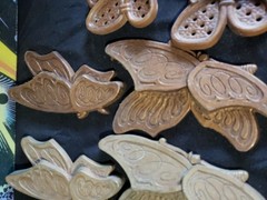 Set Of 8 BROWN Homeco Burwood Butterfly Wall Hangings