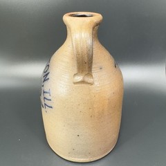 Vintage 1988 Braun Buffalo NY Stoneware Jug Container Brown Salt Glaze Pottery
