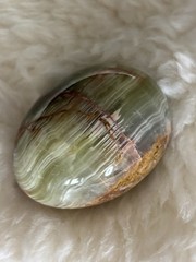 Marble Alabaster Carved Polished Egg Art Decor Paperweight 3″ Long