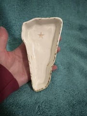 Vtg New Hampshire Shaped Trinket Dish Nic Kerson Pottery Grand Ch Diamond Jubi
