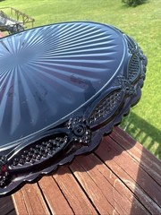Vintage Avon 1876 Cape Cod Ruby Red Glass Pedestal Cake Plate Stand