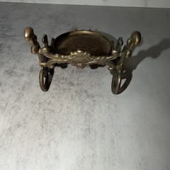 Vintage Ornate Brass Tea Cup Holder / Spoon Rest / Display Stand Made In Japan