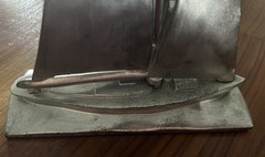 Vintage Rare Pair of Ovington’s New York Metal Sailboats 10” Cast Model