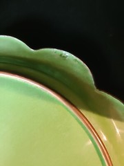 Floral Enameled Copper Plate Republic Of China Scalloped Edge 10″ Decor Plate