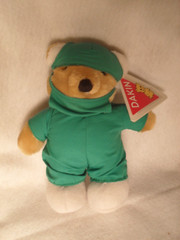 Doctor Plush Bears Set Of 3 In Scrubs From 1990’s But NEW Salesman Samples