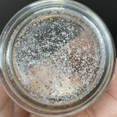 Hand Blown Italian Murano Art Glass Paperweight Dome With Sparkles Center Glass