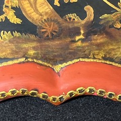19th Century Japanese Paper Mache Tole Tray 24k Gold Trim 1800’s Estate Find