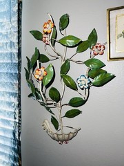 Vintage Ugaco Metal Floral Wall Decorations