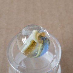 .60″ Vintage Cat Eye Hybrid Sparkler Marble- Akro Master Marble King Foreign