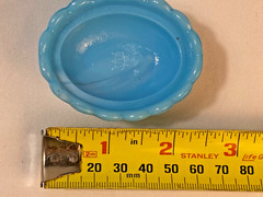 Vintage Westmoreland Mini Blue Milk Glass Hen On Nest 2.5” Chicken