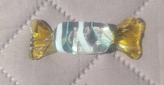Vintage Hand Blown Murano Style Art Glass Wrapped Hard Candies 8 piece lot