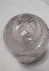 Hand Blown art glass Bulicante / controlled bubble oil candle / bud vase / Paper