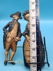 Vintage Sexton Cast Aluminum Metal Colonial George & Martha Washington Wall Art