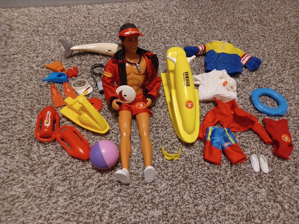Barbie Baywatch 1968 with jet ski and more