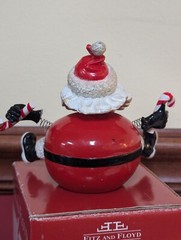 Jiggling Santa Fitz & Floyd Gift Gallery Christmas Bobblehead Ceramic Figurine