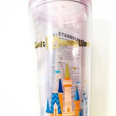 Starbucks Disney World Limited Pink Tumbler Walt Disney Collaboration Straw 16oz
