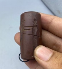 Jasper Stone Ancient Cylinder Seal Stamp Bead Babylon Intaglio Roll Beads