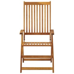 Outdoor Recliner Chairs 3 Pcs Patio Chair with Cushions Solid Wood Acacia vidaXL