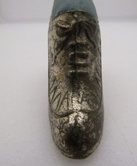 Unbranded Made in Occupied Japan Miniature Metal High Heel Shoe Pin Cushion