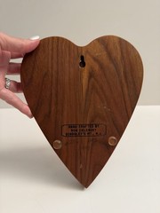 Vintage 1998 Artisan Signed Heart Shaped Wooden Door Harp L@@k!
