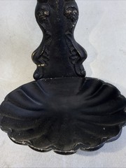 Vintage Large Cast Aluminum Spoon Wall Decoration Pocket Faux Plant Display 17”