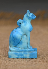 Unique Ancient Egyptian Bastet Statue Antiques Pharaonic Cat Antique Bast BC