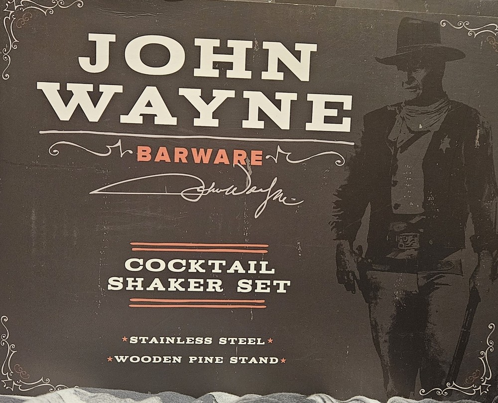 Barware cocktail shaker set John Wayne 6 piece collector set