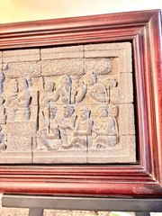 Framed Borobudur Temple Museum Replica Volacanic Stone Queen Maya Buddha