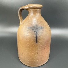 Vintage 1988 Braun Buffalo NY Stoneware Jug Container Brown Salt Glaze Pottery