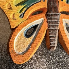 Vtg Syroco Butterfly USA Wall Hanging MCM 1968 7086 Painted
