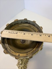 Unique Ornate French tazza with decorative embossed base Heavy