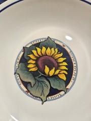Sunflower Farmhouse Decor x2 Certified International Susan Winget Large Bowls