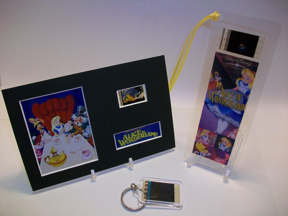 Alice in Wonderland 3 Piece Movie Film Cell Memorabilia Collection Unique Gift