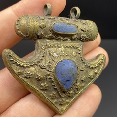 Afghanistan Wonderful Mix silver Amulet Pendant With Torquise stone