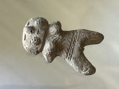 RARE AUTHENTIC PRE-COLUMBIAN VALDIVIA HUMAN EFFIGY CLAY FIGURE, ECUADOR STATUE
