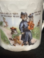Antique Charlie & Charlotte Porcelain Childs Nursery Rhyme Cup