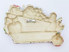 VTG 1975 Homco/Syroco #7350 #73510 USA 2pc Fruit Wall Hanging Plaques Farmhouse
