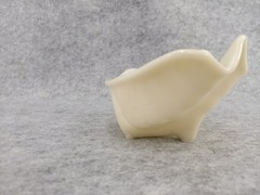 Vintage Shell White Plastic Clam Dish Tray Display Soap Candy MCM Coastal