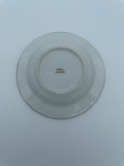 Limoges France Trinket Ashtray White with Gold Floral Design- Arc De Triomphe