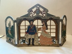 King Ludwig II Of Bavaria And Empress Elisabeth Of Austria C.Iron Folding Screen