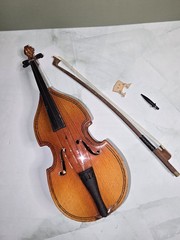 Wooden Miniature Bass Cello Model for Decoration 8 inches long