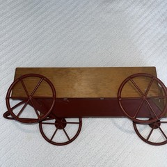 Vintage Home Interiors Decor Wood Wagon Country Cottage Farmhouse Wall Pocket