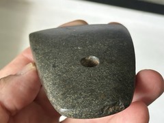 INCREDIBLE AUTHENTIC PRE-COLUMBIAN DRILLED STONE CELT / AXE / PENDANT ~ MEXICO