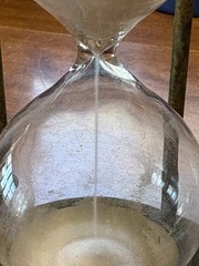 Vintage Hanging Brass Hourglass. Unpolished With Original Patina. ￼