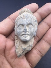 Un Touch Ancient Old Gandhara Civilization Buddha Head Statue Figure