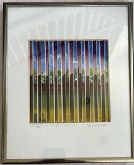 Julio Amaro 2000 “Rain of Shine” 453/1000, Signed Framed Painting Matted Art