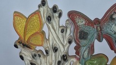 Vintage 1970’s Homco Mushroom Butterfly Frog Plastic Wall Plaque
