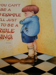 Mary Engelbreit GOOD EXAMPLE TERRIBLE WARNING Wall Art 10 3/4″ x 13″ Unframed